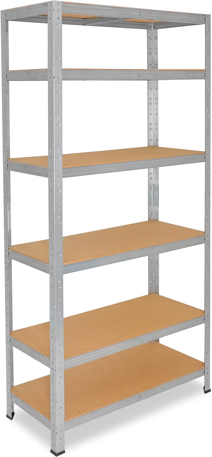 shelfplaza® 180x23x50cm Home Schwerlastregal verzinkt/Metallregal mit 6 Böden/Kellerregal Metall, Ga