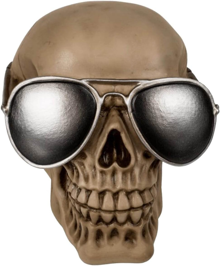 mtb more energy Deko XL Totenkopf Kopfhörerhalter ''Deadly Beats'' - 16x20x17 cm - Figur Dekoration