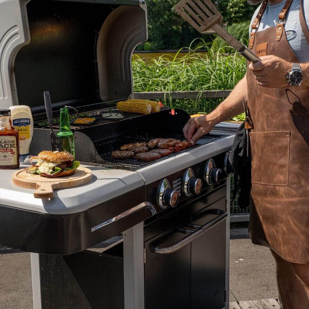 BOSKA Mr. Smith Küchenschürze/mit einstellbare Band/Leder/Blau / 855 x 640 x 3 mm