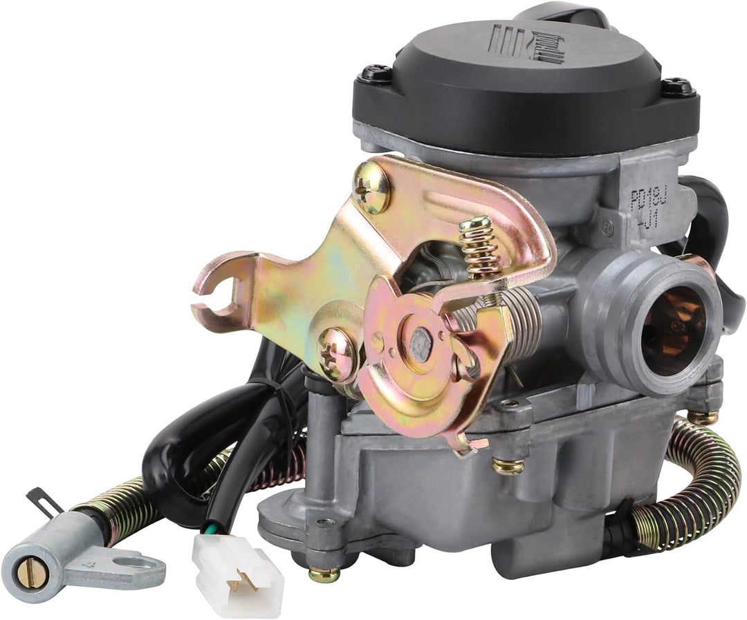 GOOFIT PD18 18mm Vergaser Ersatz für 4 Takt GY6 49cc 50cc Kymco Agility 139qmb 139qmA Mopeds Motor A
