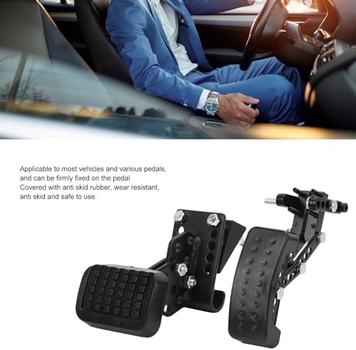 Keenso Anti-Rutsch-Beschleunigungskupplungs-Bremspedal-Set, Universelle Gas- und Bremspedalverlänger