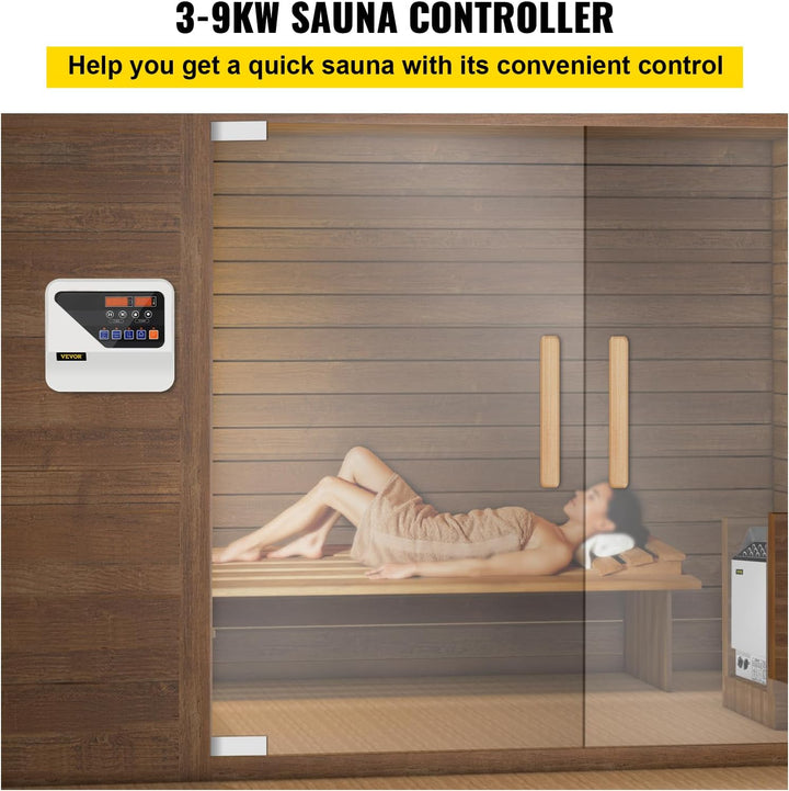 Digitaler Sauna-Steuerung für Saunaofen von 3 bis 9 kW Anzeige digitaler Controller externer Freizei