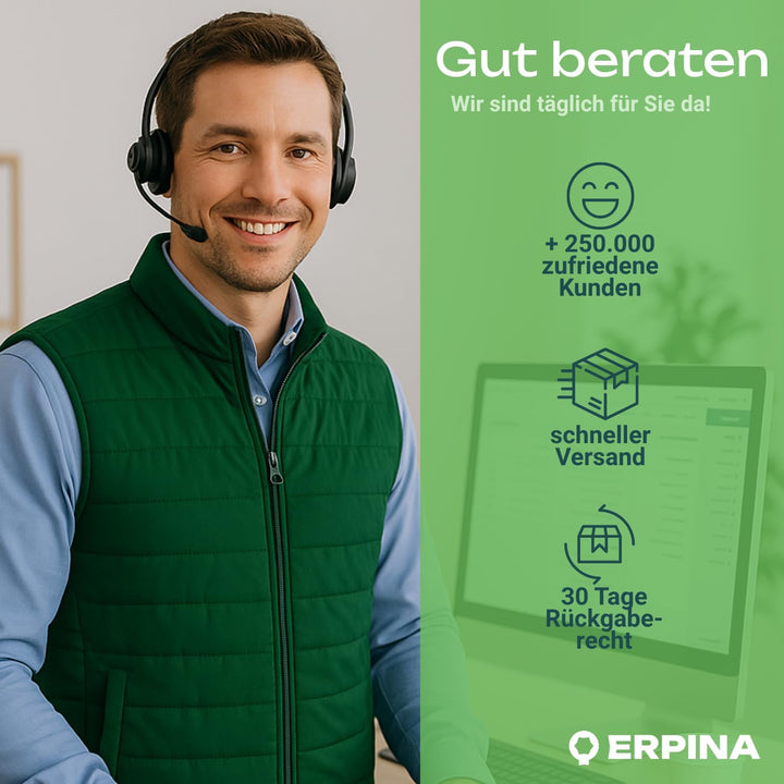 3er Pack Laubbesen 40cm - robuste Harke, Rechen mit Kunststoffkopf, Profiqualität für effizientes La