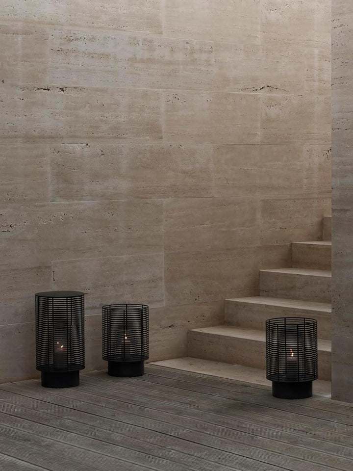 blomus Outdoor Laterne -Olea- | Windlicht aus Edelstahl mit Glaszylinder | Farbe Silber | Grösse L Ø