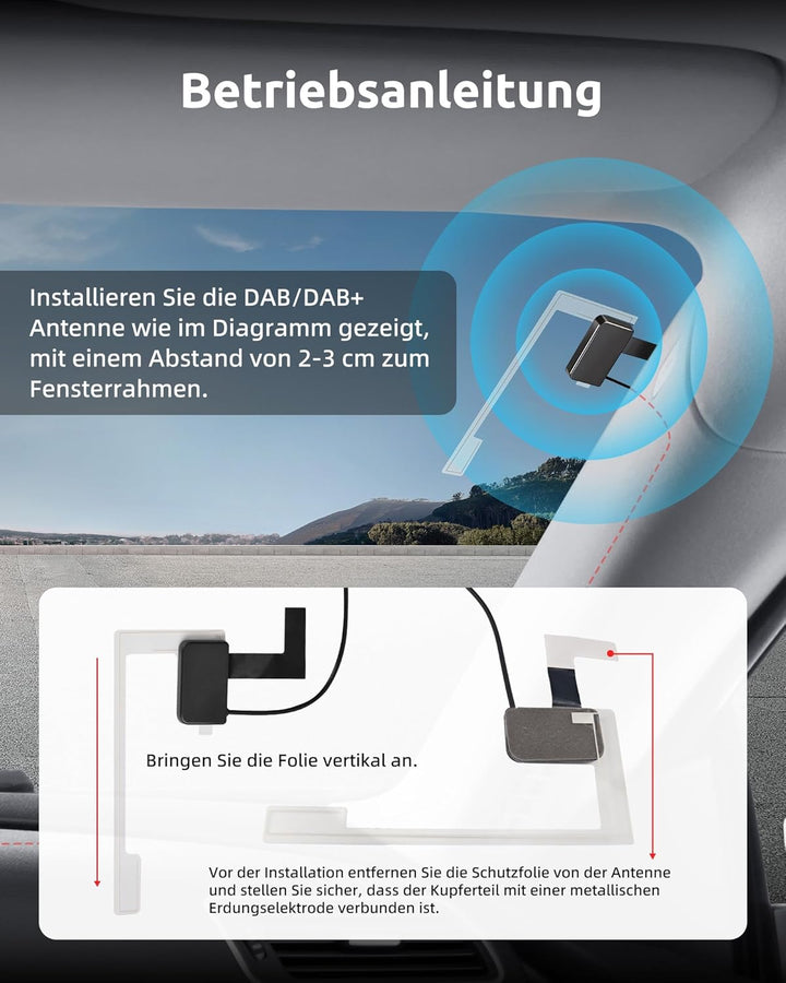 ESSGOO DAB/DAB+ Empfängeradapter für Android 5.1 Autoradio, Android Car Stereo DAB Plus Radioempfäng