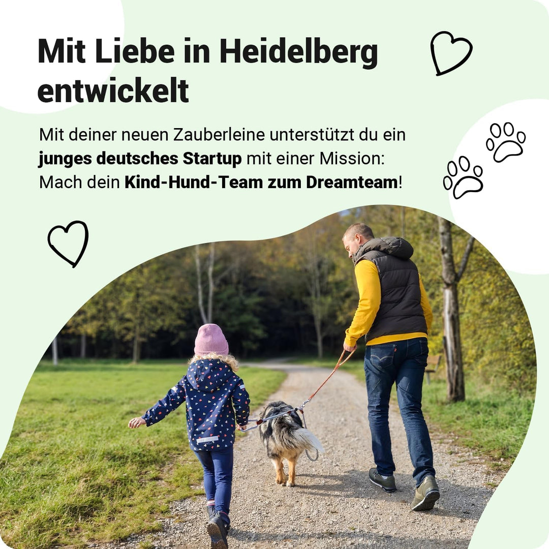 little Captain Zauberleine | kindersichere Premium Hundeleine mit Magnetschlaufe | von Hundetrainern