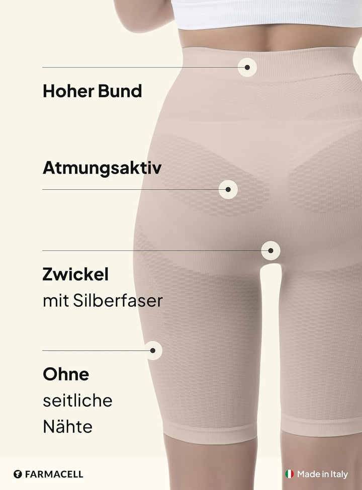FarmaCell 312 Figurformende massierende Miederhose Anti Cellulite L-XL Beige, L-XL Beige