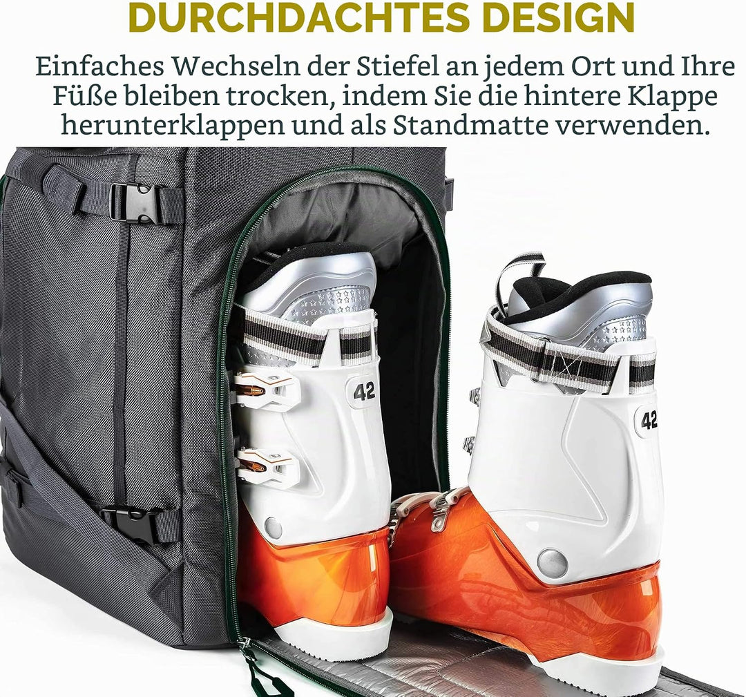 Unigear 50L/70L Skischuhrucksack Snowboardschuhe mit Helmtasche Wintersport Skifahren Skating Rucksa