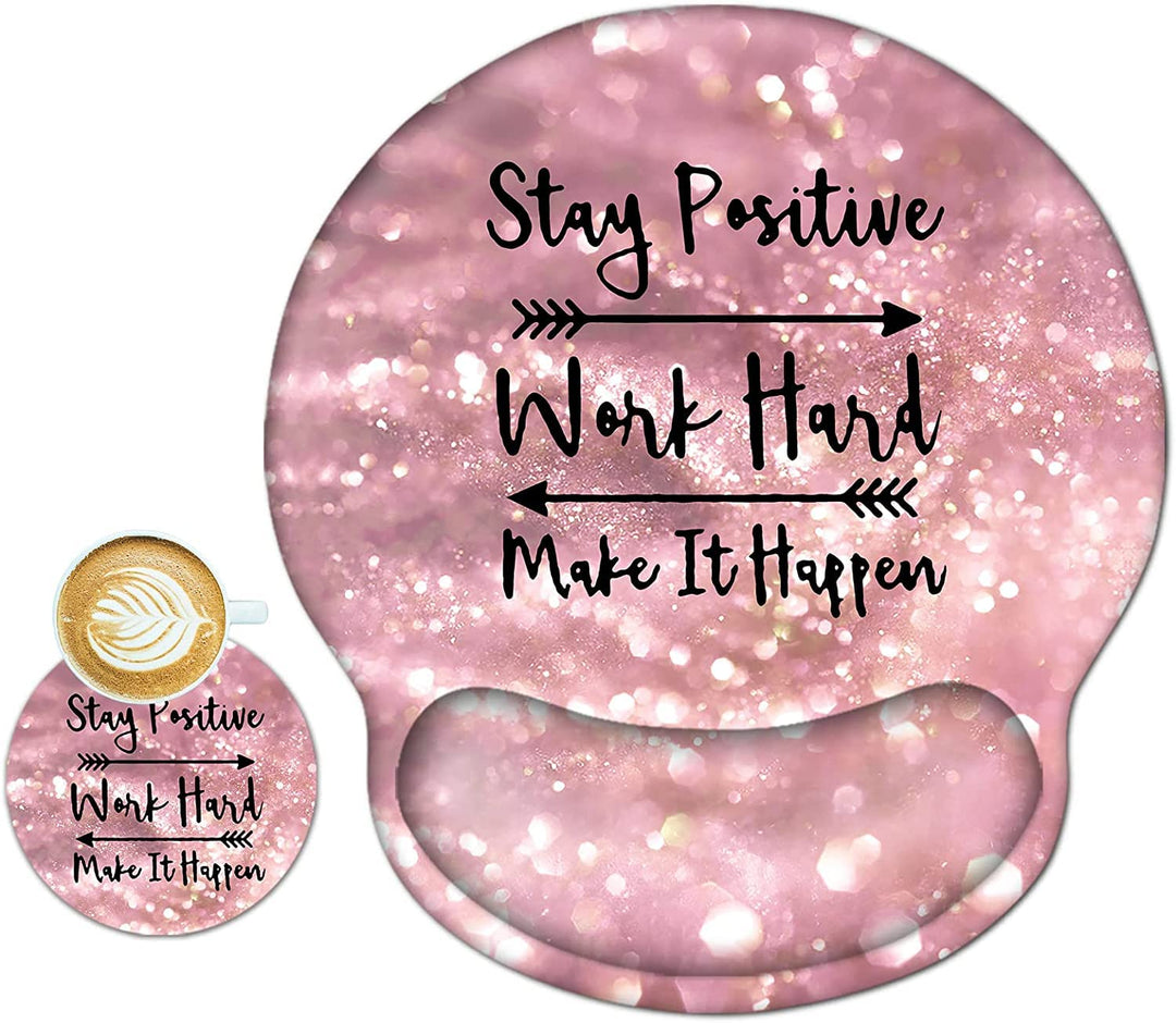 Mauspad,Mousepad Mit Handauflage, Mauspad Mit Gelkissen,Ergonomisches Mousepads Mit Untersetzer für