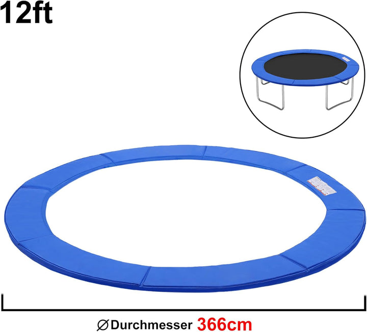 Froadp Trampolin Randabdeckung Ø244cm-305cm-366cm Sicherheitsmatte Abdeckung Kantenschutz UV-beständ