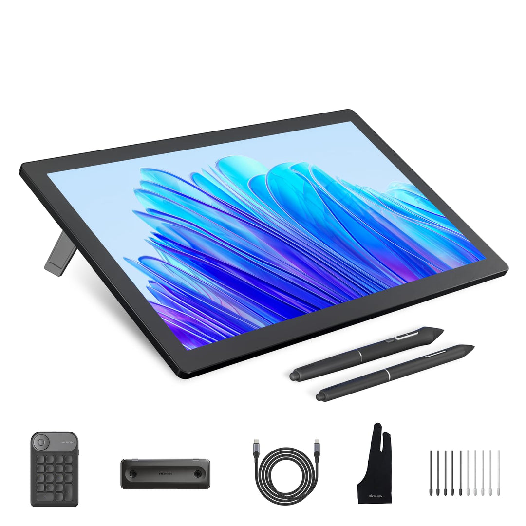 HUION KAMVAS Pro 19 4K Grafiktablett mit UHD Touchscreen Display, 96% Adobe RGB-Zeichenmonitor mit 1