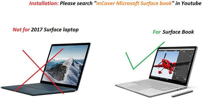 mCover Hartschalen für 13,5-Zoll Micosoft Surface Book 1/2 / 3 (Nicht für 13,5" Surface-Laptops) - S