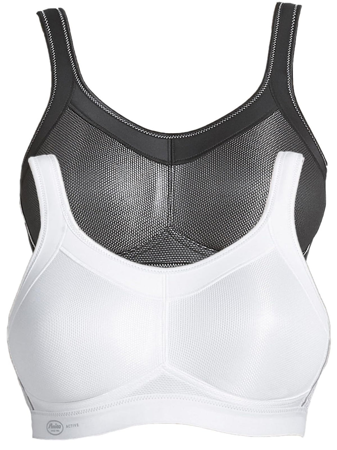 Anita 2er Sparpack Sport BH Momentum 5529 Gr. 65-105 A-H 65B Schwarz/Weiss, 65B Schwarz/Weiss