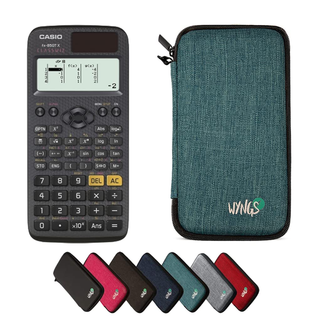 CALCUSO Sparpaket: Casio FX-85GT X Technisch-Wissenschaftlicher Taschenrechner + WYNGS Schutztasche