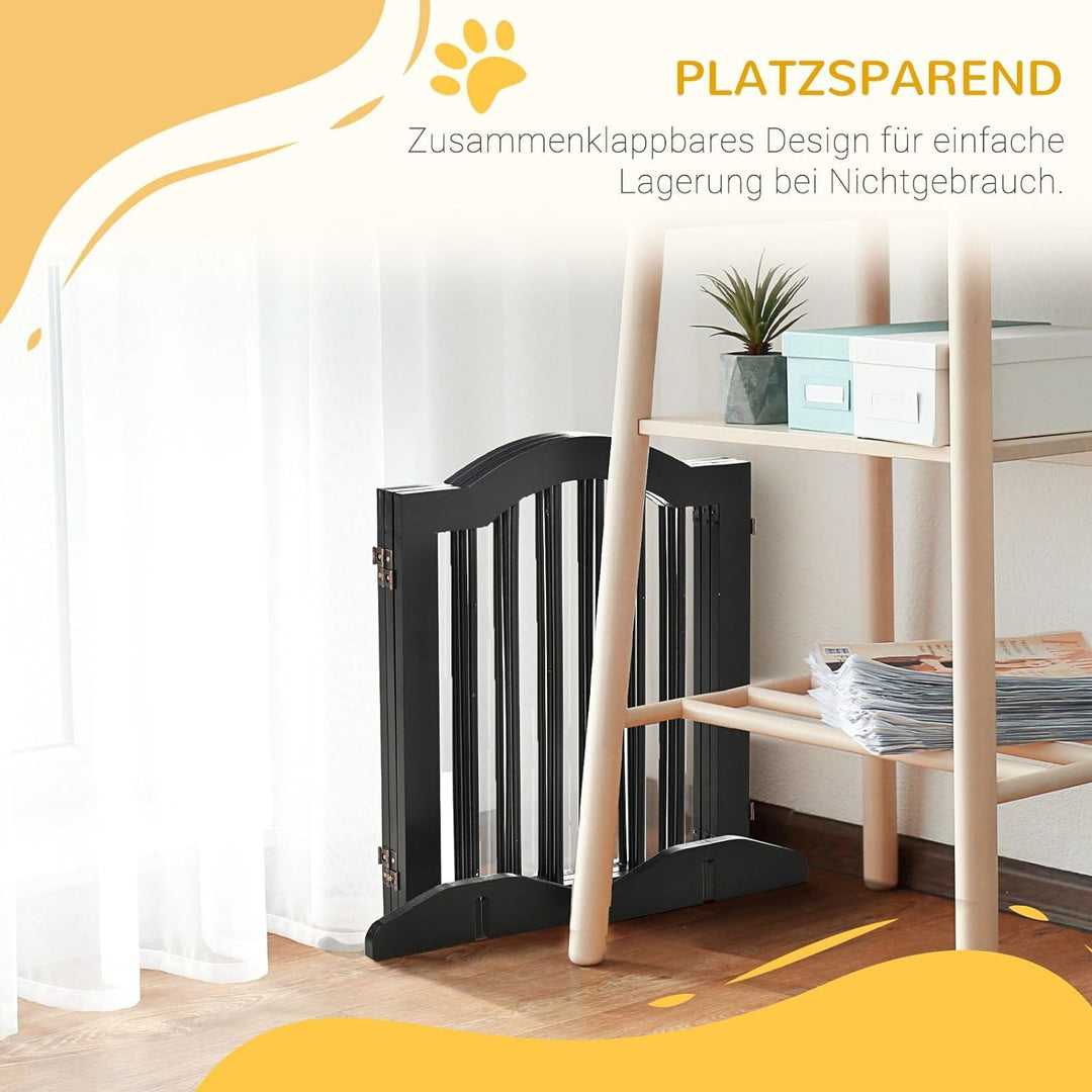 PawHut Hunde Absperrgitter faltbar Hundegitter Konfigurationsgitter 3-teilig mit Zwei Stützfüssen Tr