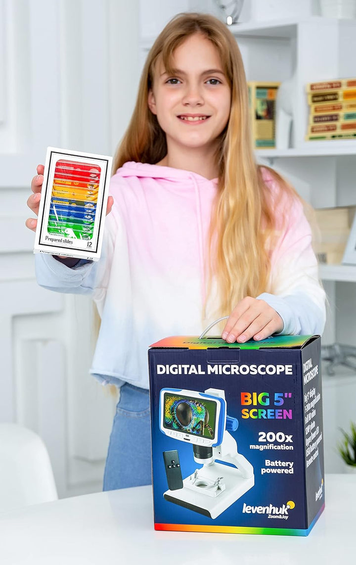 Levenhuk Rainbow DM500 LCD STEM Digitales Mikroskop für Kinder 7-200x Zoom