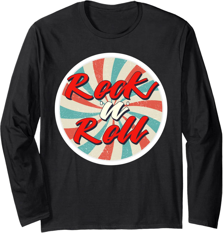 Rock 'n' Roll – Rock-Logo im Retro-Stil Langarmshirt