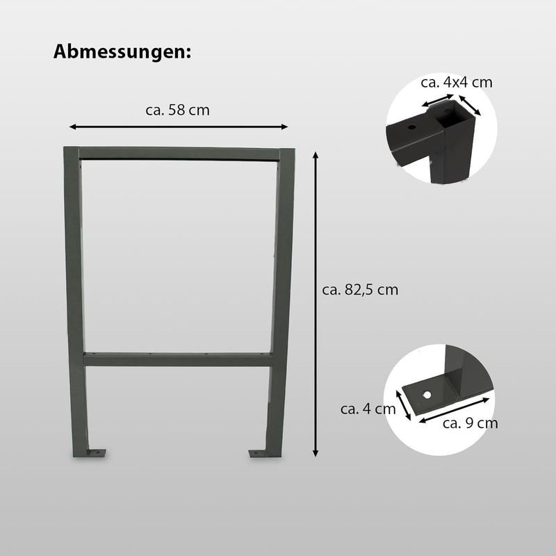 TrutzHolm Werktischbeine Werktisch Untergestell Paar Werkbank 200kg grün (Grün), Grün