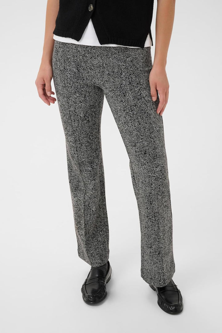 PART TWO Damen Jerseyhose PontasPW Comfort Taile Gerade 34 Salt And Pepper, 34 Salt And Pepper