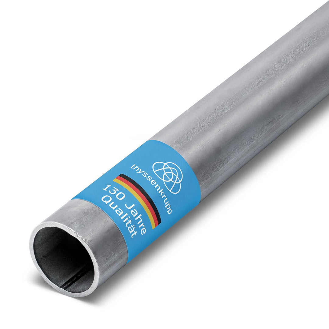 thyssenkrupp Edelstahlrohr Ø 42,4 x 2,6 mm in 1000 mm Länge | Rundrohr Edelstahl V2A geschweisst | W