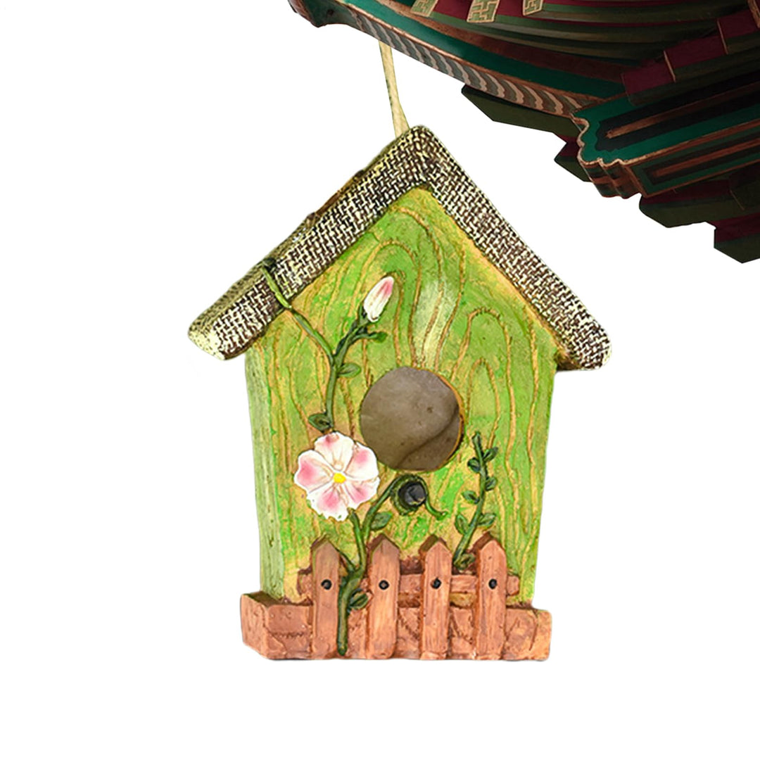 Vogelhaus für Baum, Outdoor Vogelhäuser - Harz handgeschnitztes Vogelhaus - Bunte Nistkiste, Gartend