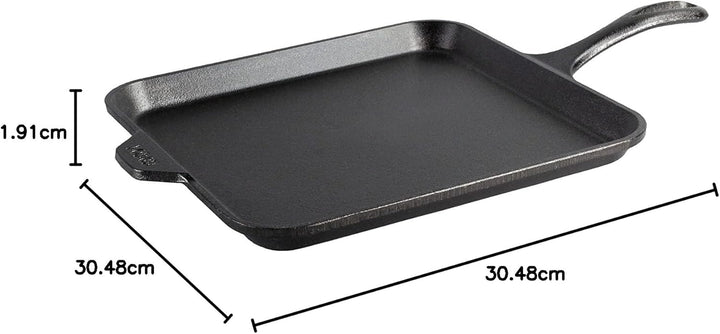 Lodge Gusseisen-Grillplatte, quadratisch, 27,9 cm, Grillplatte