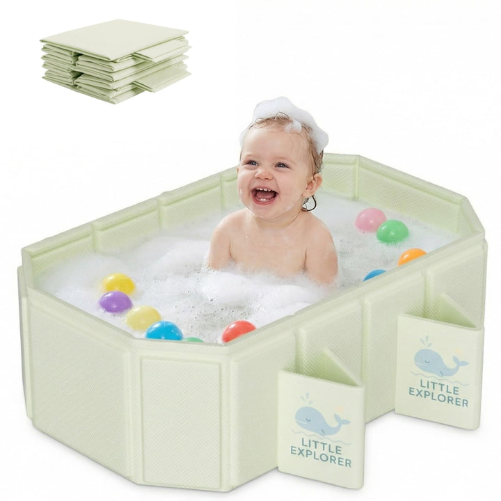 Faltbare Babybadewanne für Babys & Kleinkinder von 0–6 Jahren, Klappbare Kinderbadewanne für Bad & D