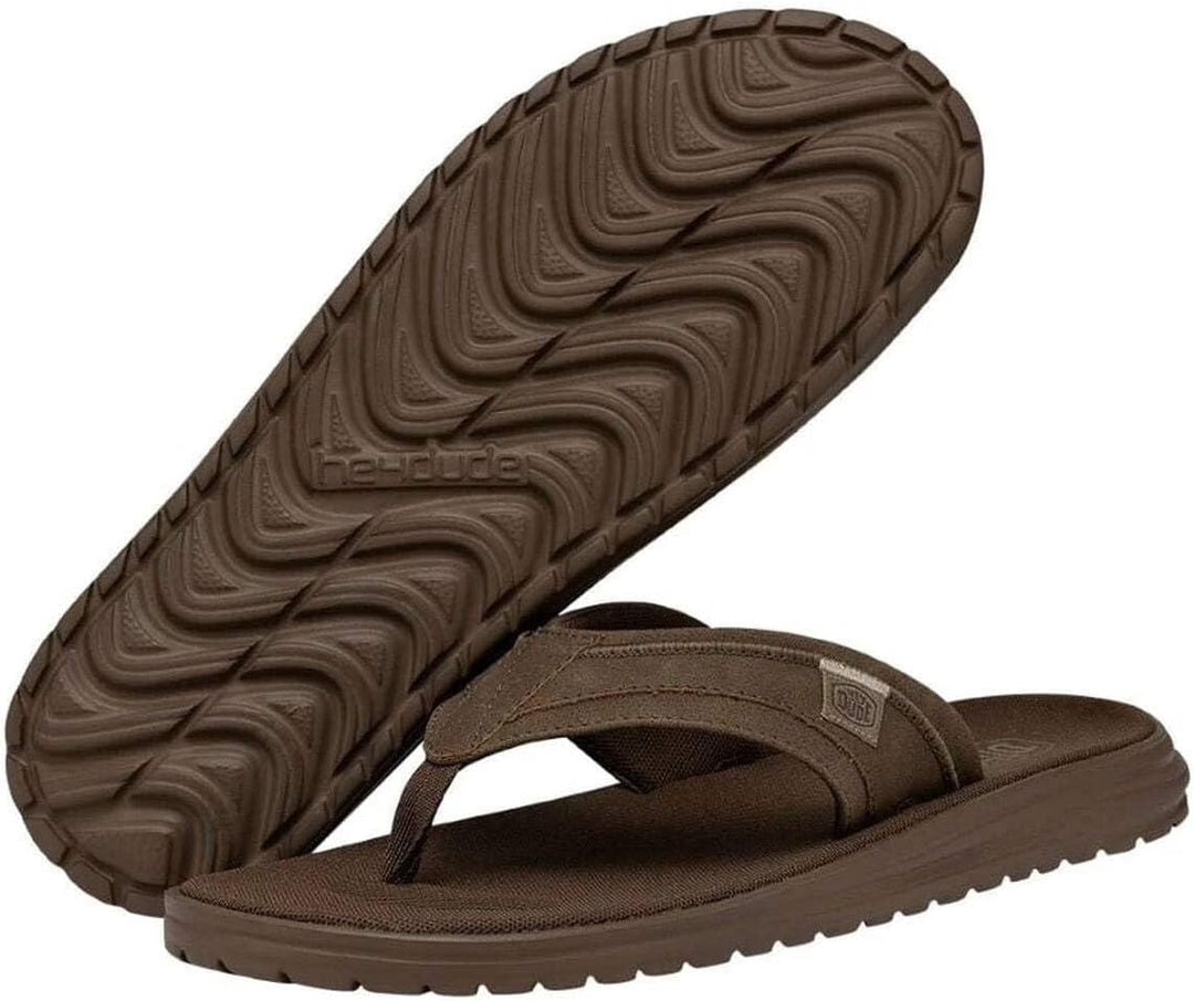Hey Dude Herren Sami Flip Flops 41 EU Saddle, 41 EU Saddle
