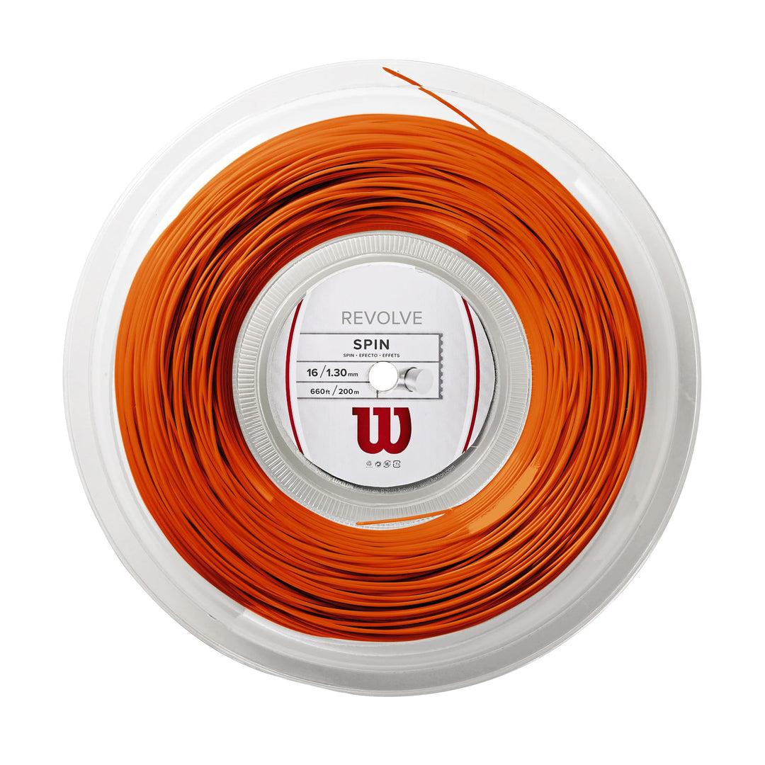 Wilson Unisex Tennissaite Revolve 200 Meter 1,30 mm Orange, 200 Meter 1,30 mm Orange