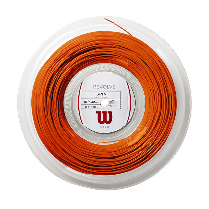 Wilson Unisex Tennissaite Revolve 200 Meter 1,30 mm Orange, 200 Meter 1,30 mm Orange