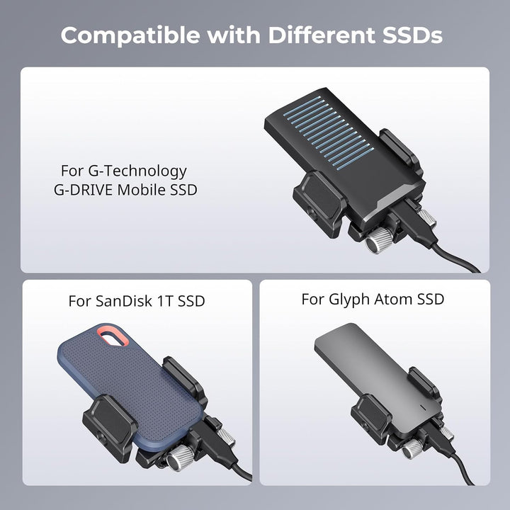 SMALLRIG SSD Mount Bracket SSD Holder für Samsung T5 SSD, SanDisk SSD, SanDisk SSD T5, für SMALLRIG