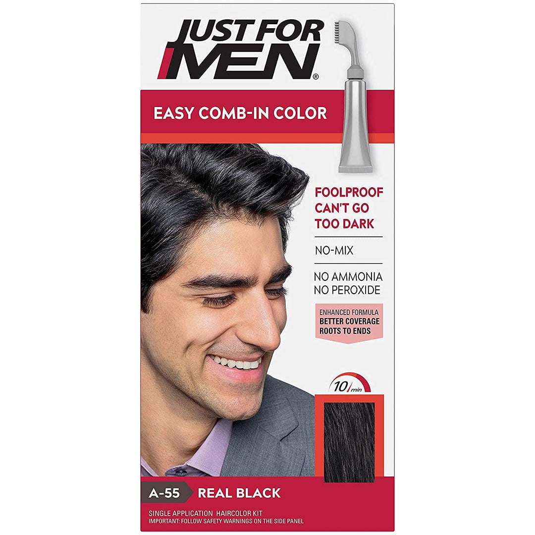 Just for men Per Anhalter gekämmte Haarfarbe für Herren Schwarz