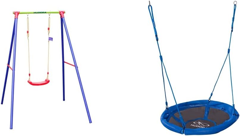 HUDORA Schaukelgestell Single - Schaukel Outdoor für Garten - Kinderschaukel - Schaukelsitz aus Kuns