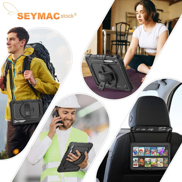 SEYMAC stock Hülle für Samsung Galaxy Tab S10 Lite/S10 FE/S9 FE 10,9 Zoll /S9 11 Zoll, Stossfeste Hü