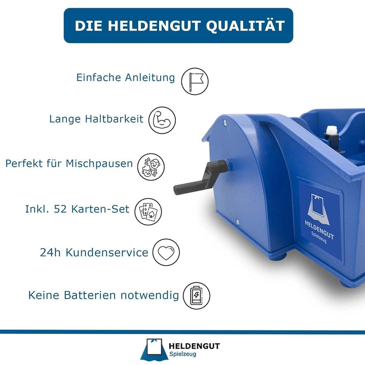 HELDENGUT geliebte Kartenmischmaschine Uno, Poker, Skip Bo &amp; viele weitere Karten - Mischmaschine fü