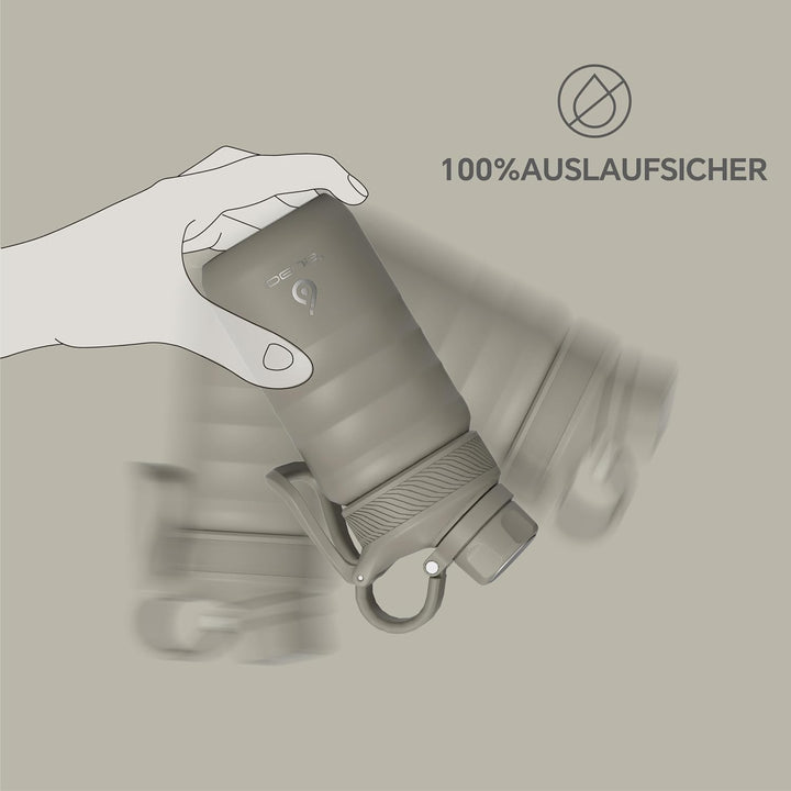 IDEUS Vakuumisolierte Wasserflasche, 12oz (360ml) Edelstahl Doppelwand Flasche Metall Sport Kantine