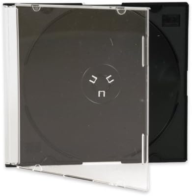 Dragon Trading Slimline Jewel-Hüllen mit 5,2 mm Dicke für 1 x CD DVD Blu-Ray Disc mit schwarzem Eins