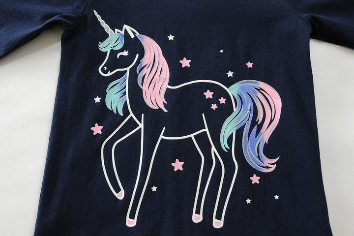 EULLA Kinder Mädchen Schlafanzüge Langarm Baumwolle Winter Pyjama Set Einhorn Prinzessin Dino Hase E