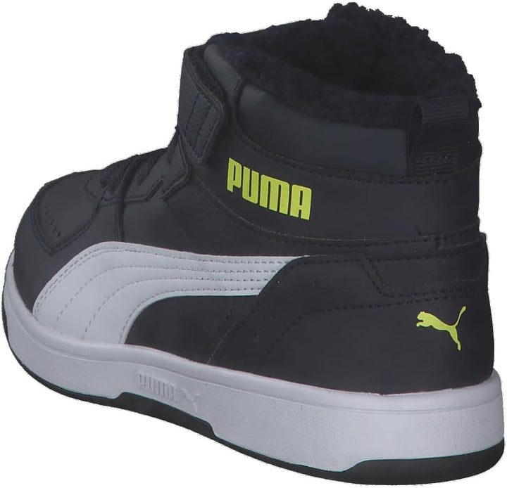 PUMA Rebound Joy FUR Jr Unisex Kinder Sneaker gefüttert 375477 Schwarz 28 EU Parisian Night Puma Whi