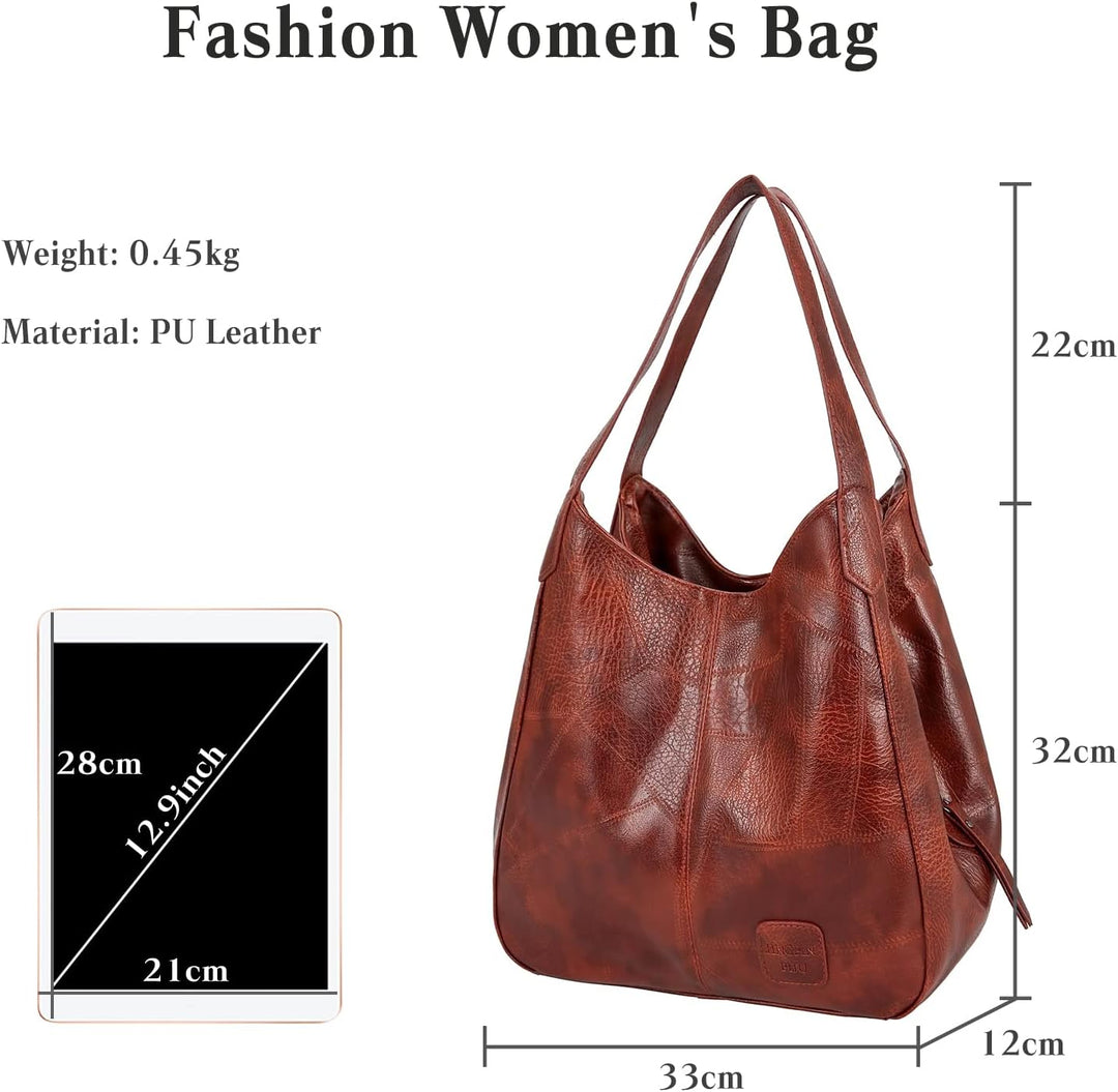 FANDARE Modische Damenhandtasche, wasserdicht, Umhängetasche, Schultertasche, PU-Leder, für Reisen,
