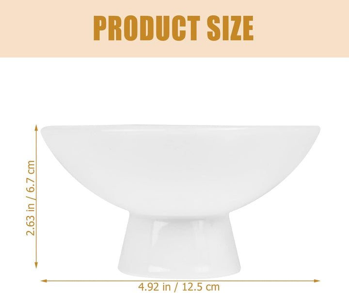 PRETYZOOM Keramikschale Mit Fuss Elegante Hohe Obstschale Mit Breitem Rand Für Die Präsentation Von