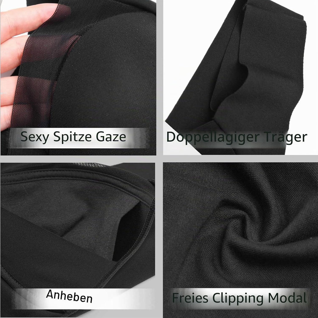 WOWENY Damen Komfort BHS Ohne Bügel Zero Feel Bralette für Frauen, Weich und Bequem T Shirt Schlaf B