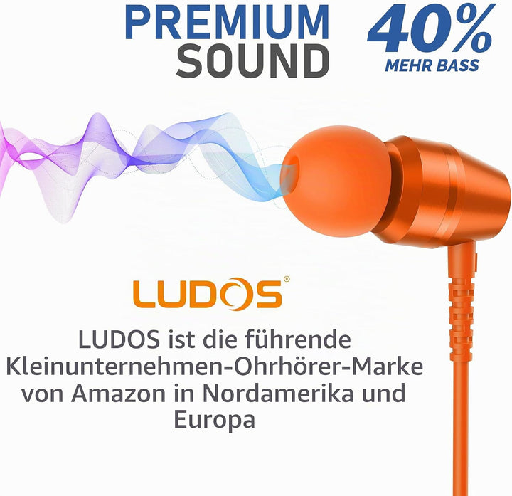 LUDOS OMNITONE USB C Kopfhörer, 5 Jahre Garantie für iPhone 16 15 Pro Max Plus Samsung Galaxy S24 S2