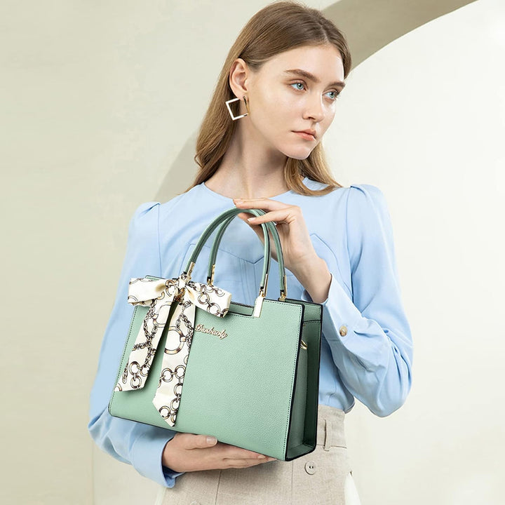 NICOLE &amp; DORIS Elegante Handtaschen Damen Shopper Schultertasche Tote Handtasche PU Leder Mittelgros