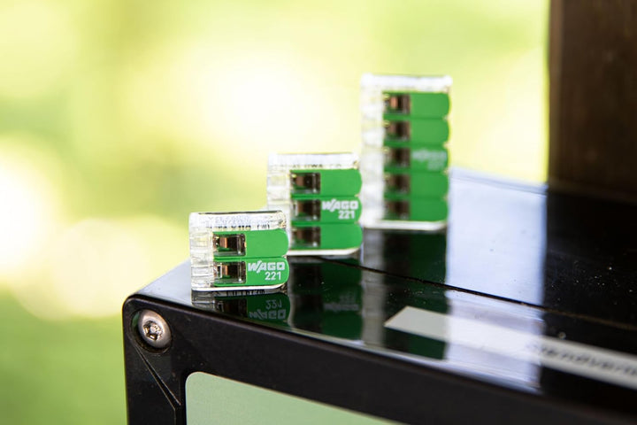 WAGO Green Range Klemme 2-Leiter, bis 4mm², Verbindungs-Klemmen 2-polig mit Hebel für alle Leiterart
