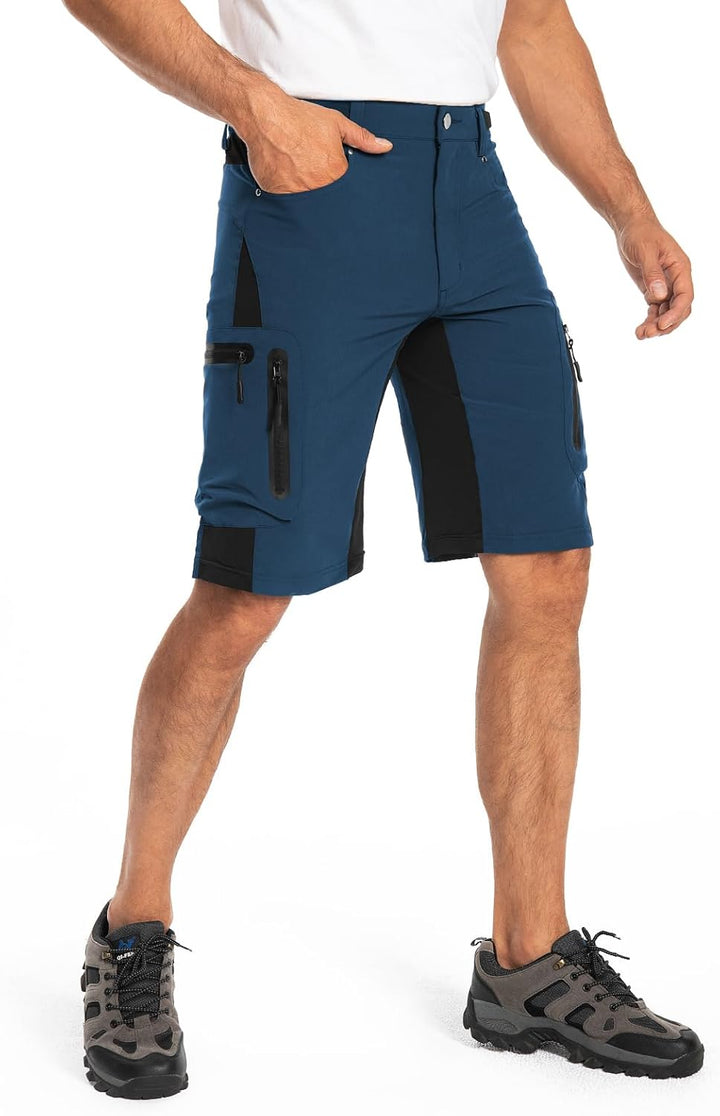 Hiauspor Kurze Hosen Herren, Leichte Wanderhose Atmungsaktiv Schnelltrocknen Cargo Bermuda Shorts El