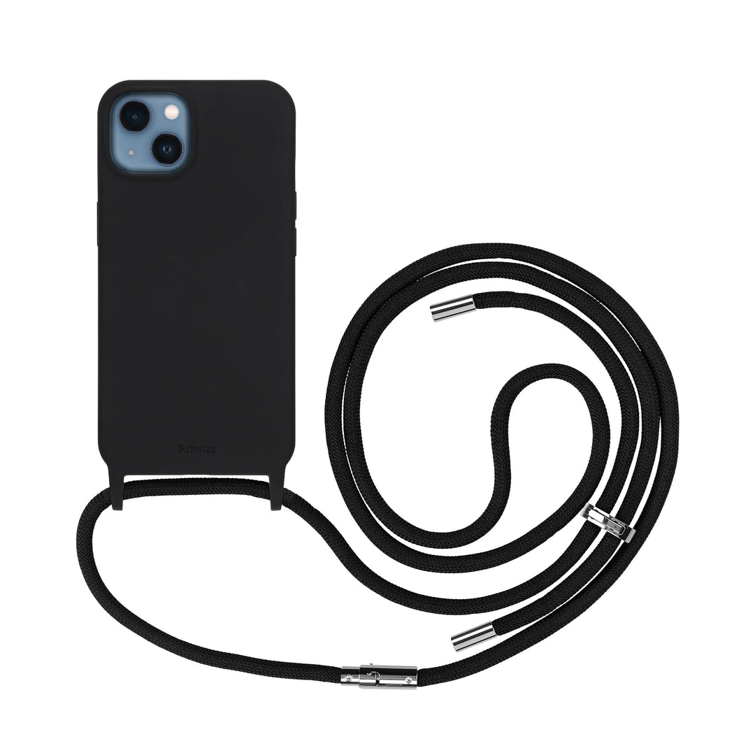 Artwizz HangOn Case kompatibel mit iPhone 13 - Elastische Schutzhülle aus Silikon als Handykette zum
