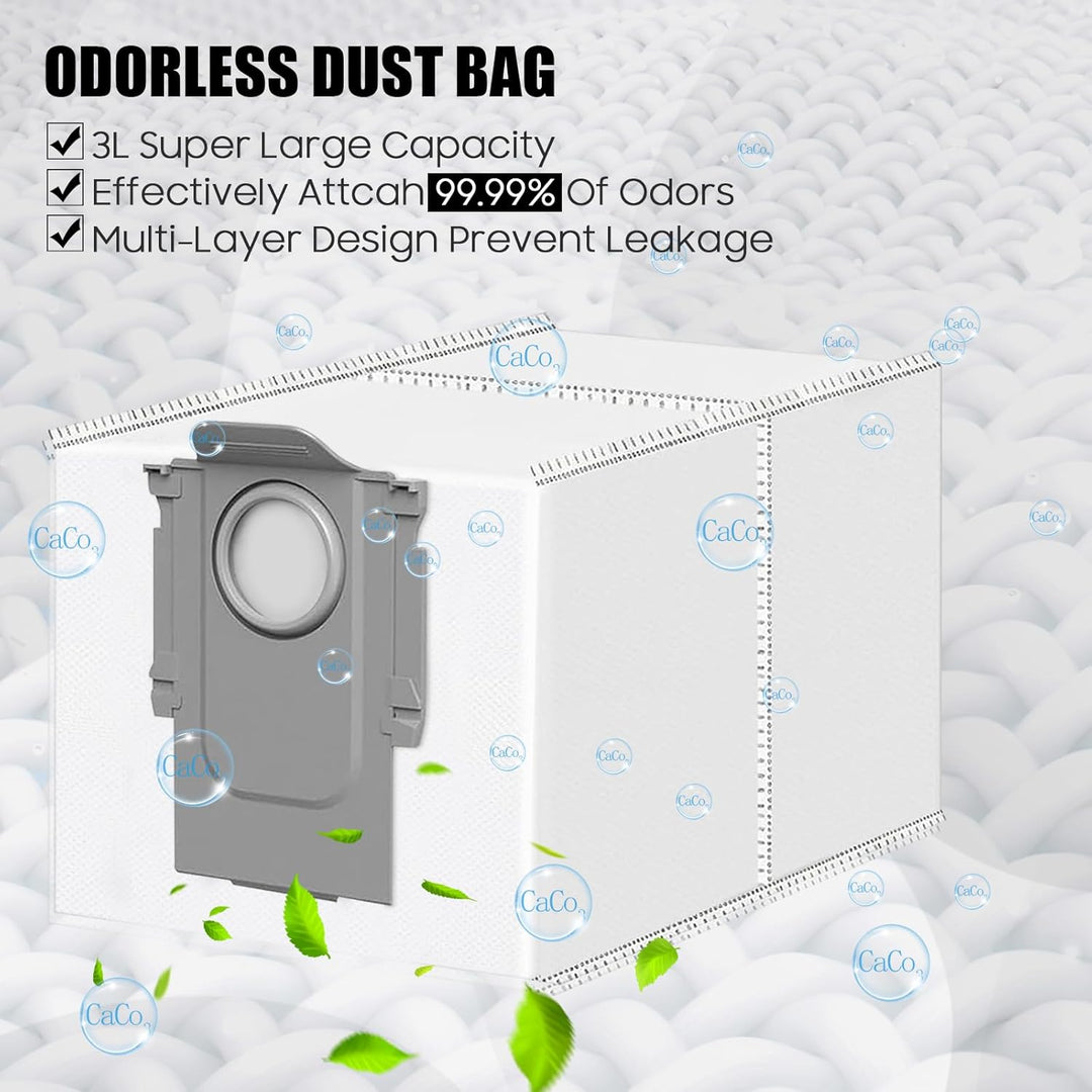 Zubehörset für Roborock Q Revo Master/Q Revo Slim, Ersatzteil Set für Roborock Qrevo Master, 2 Haupt
