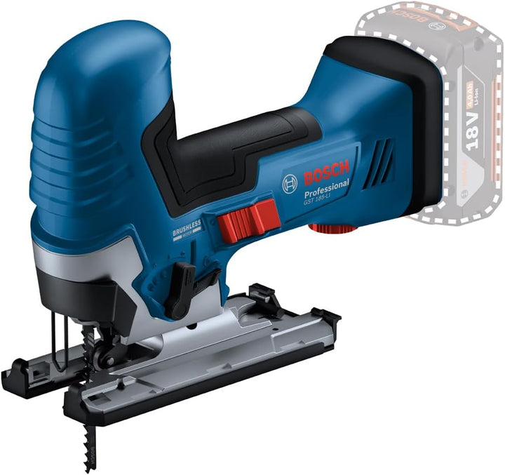 Bosch Professional GST 185 LI Akku-Stichsäge (18 Volt, 2 x 4,0 Ah Akku, Ladegerät, 0-3.500 Hub/min,
