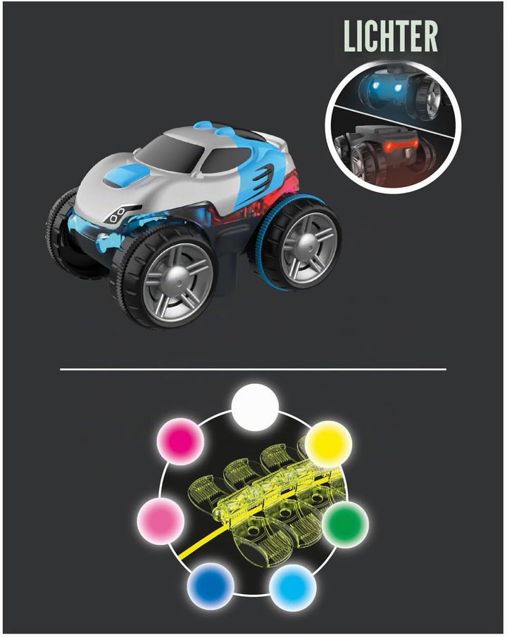 Smoby Toys - FleXtreme Neon Kinder-Rennbahn - flexible Autorennbahn ab 4 Jahren mit spektakulären Li